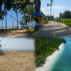 Ket gambar: Pantai Mega Beach Otole  Pariwisata Konawe Utara saat Kondisi ketika permukaan air laut turun ke titik terendah/surut( foto)