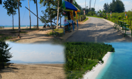 Ket gambar: Pantai Mega Beach Otole  Pariwisata Konawe Utara saat Kondisi ketika permukaan air laut turun ke titik terendah/surut( foto)